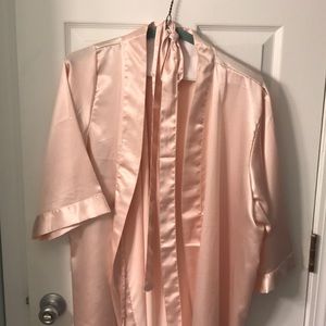 Light pink silky robe